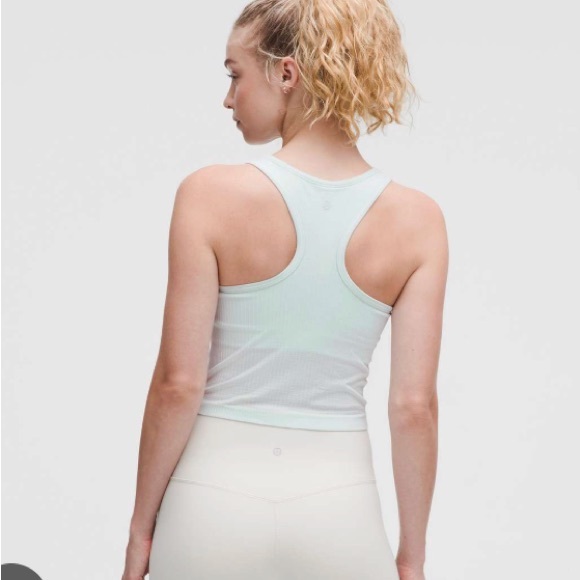 Mint Breeze Ebb to Street Cropped Racerback Tank Top - Picture 2 of 8